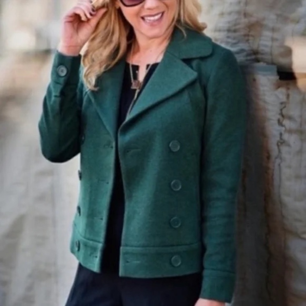 CAbi #3159 Double Breasted Sweater Pea Coat Love Carol Collection, Size Medium - Picture 11 of 13